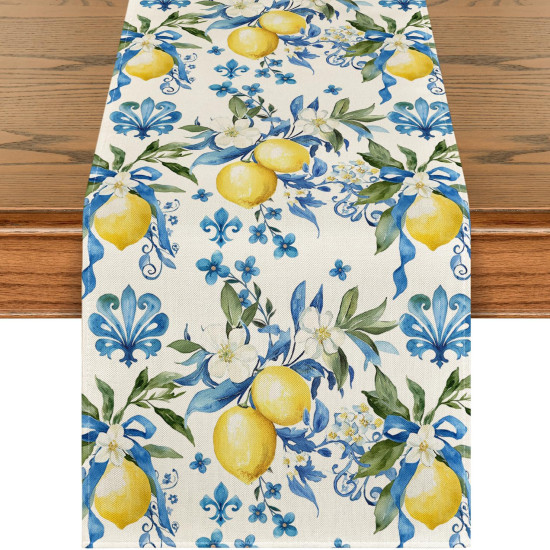 Lemon Pattern Table Runner